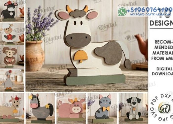 Paquete de soportes para animales de granja Para mas Vectores Whatsapp 51969764199