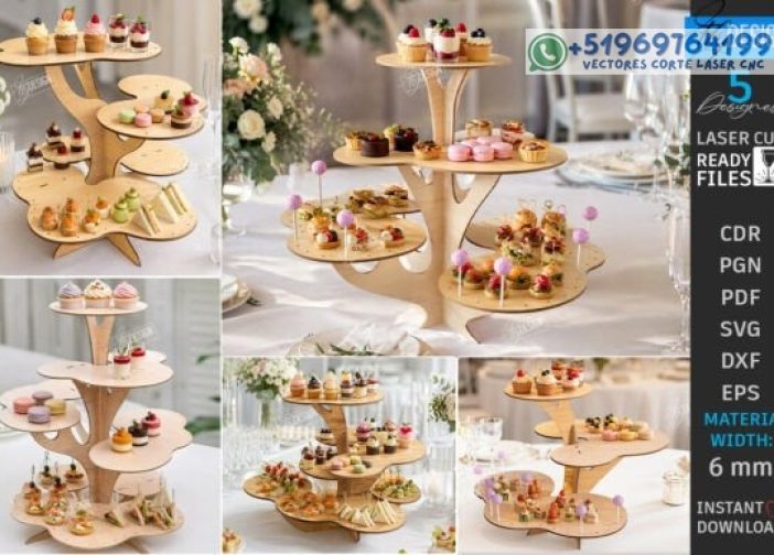 Paquete de soportes para cupcakes con forma de árbol Para mas Vectores Whatsapp 51969764199