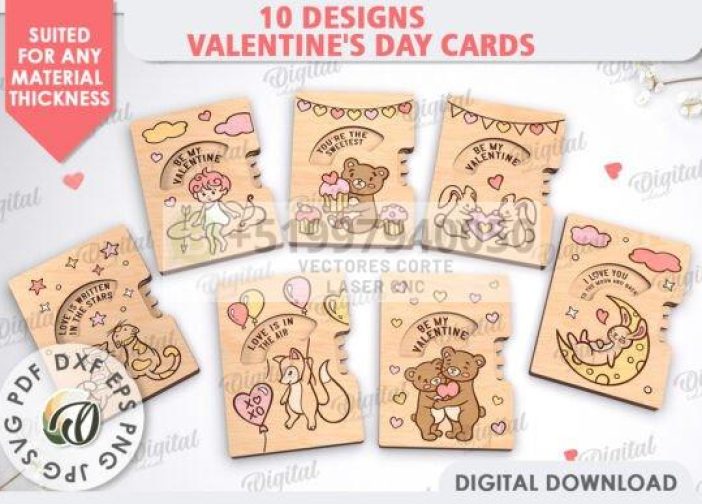 Paquete de tarjetas de San Valentín
