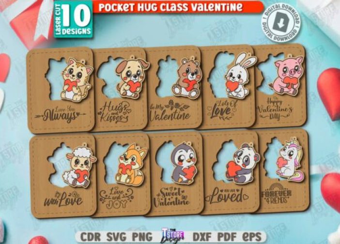 Paquete de tarjetas de felicitación para el Día de San Valentín