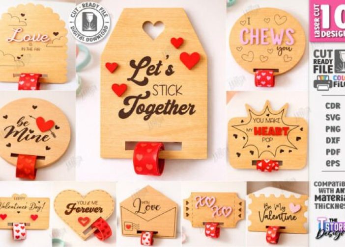 Paquete de tarjetas de pulsera para el Día de San Valentín