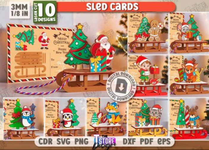 Paquete de tarjetas navideñas