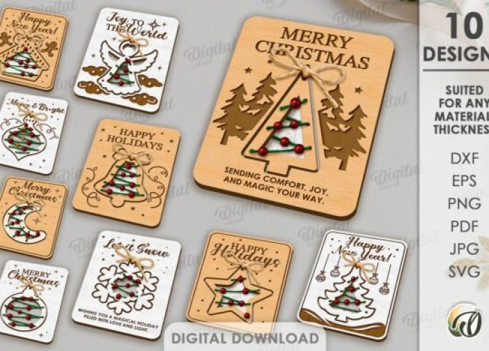 Paquete de tarjetas navideñas