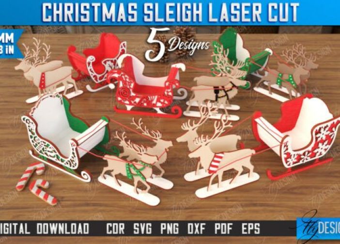 Paquete de trineo navideño