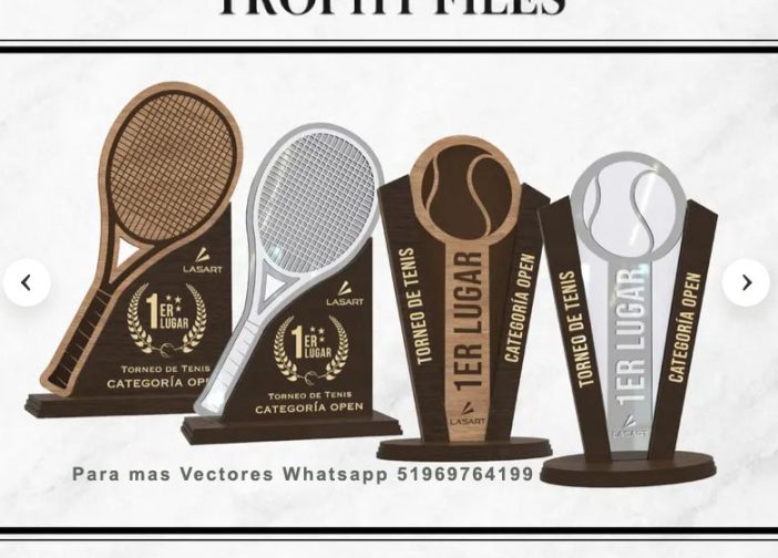 Paquete de trofeos de tenis Vol. 1 para mas vectores whatsapp 51969764199