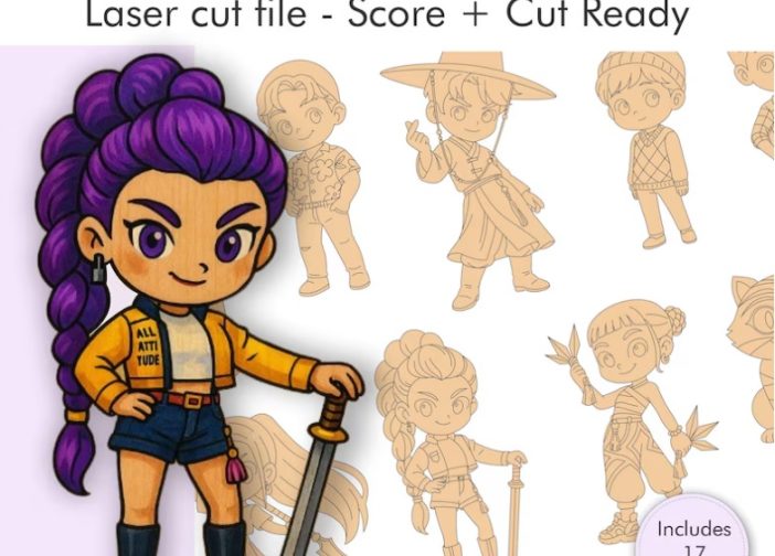 Paquete de vectores de cazadores de demonios del kpop saja boys y huntrix