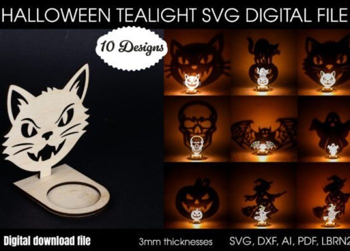 Paquete de velas de lampara para hacer sombras Halloween