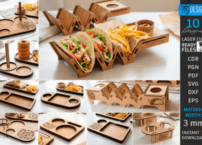 Paquete de wraps y bandejas de papas fritas charcuteria