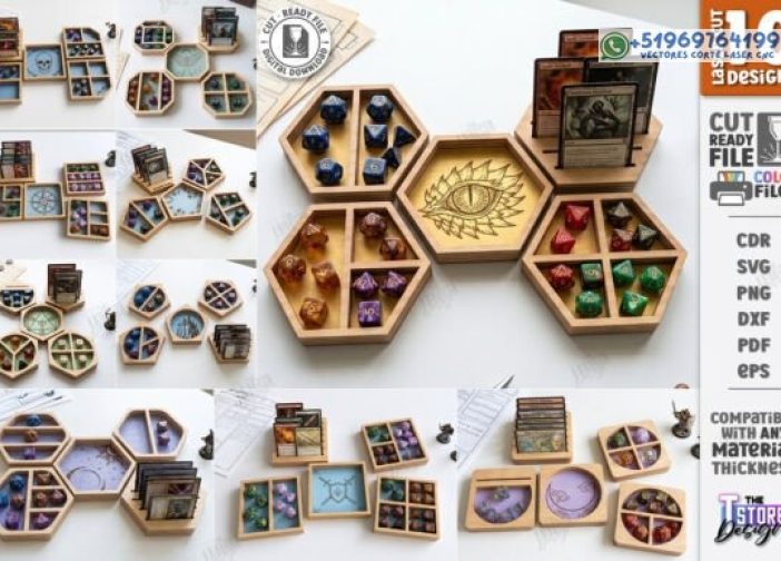 Paquete láser de bandeja de dados para juegos de mesa