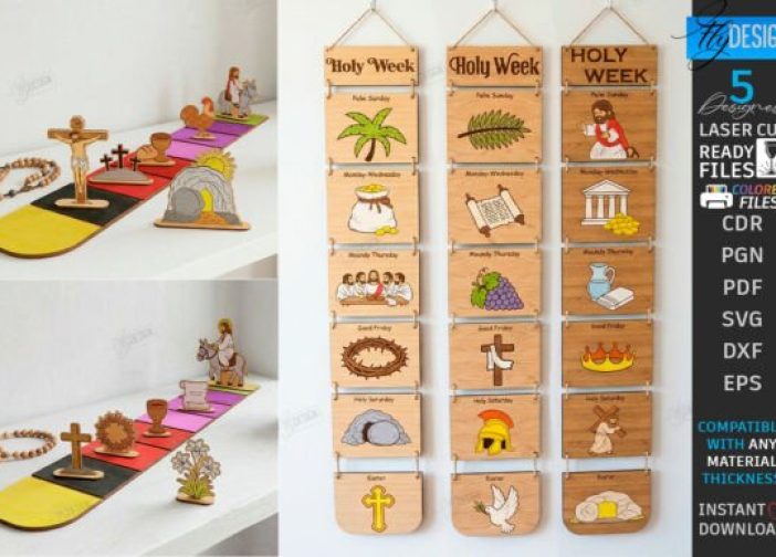 Paquete láser de gráfico interactivo de Semana Santa