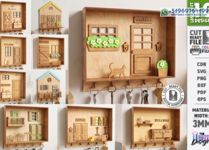 Paquete láser en miniatura de bienvenida con llavero