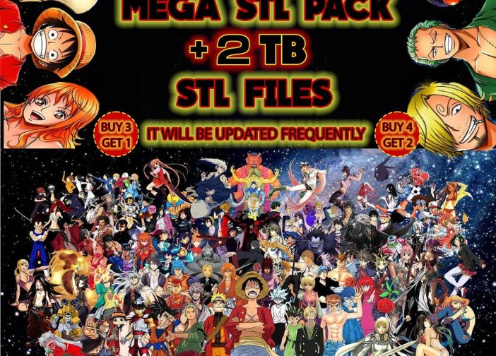 Paquete stl de anime de 2 tB