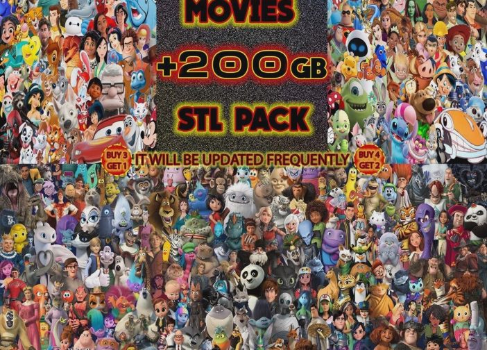Peliculas y series de animación + Paquete stl de 200 gb