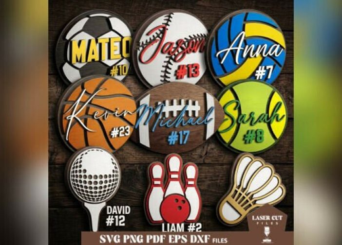 Pelotas deportivas SVG Corte láser