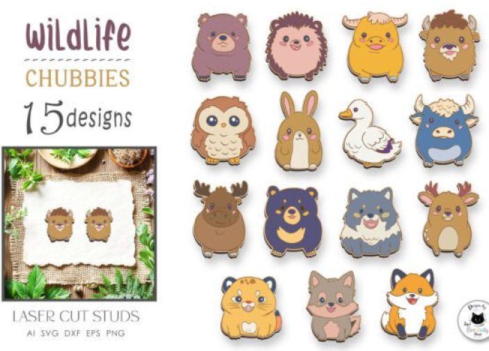 Pendientes aretes de animales kawaii