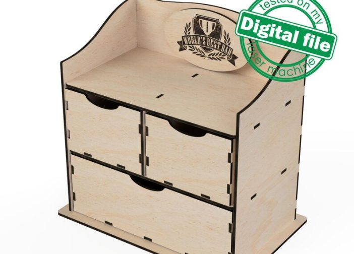 Pequeña cómoda de madera Almacenamiento de cajas