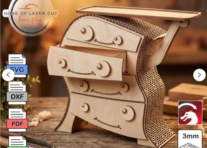 Pequeño cajon joyero organizador gracioso