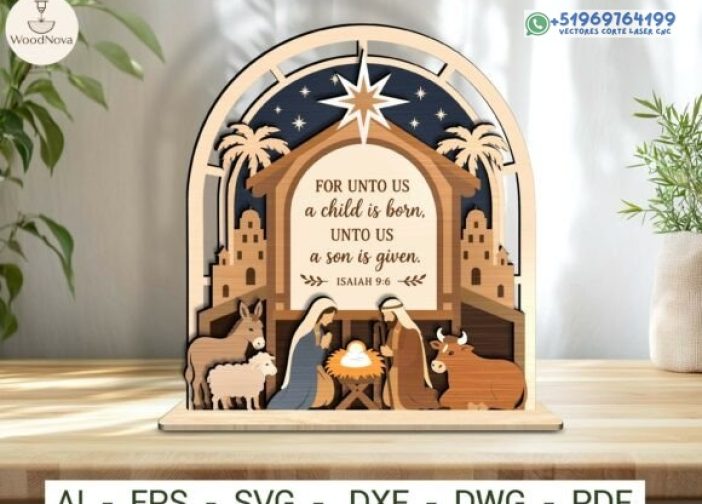 Pesebre nacimiento con mensaje para regalar1