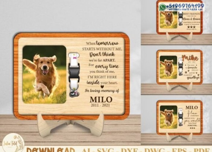 Placa conmemorativa personalizada para mascotas SVG