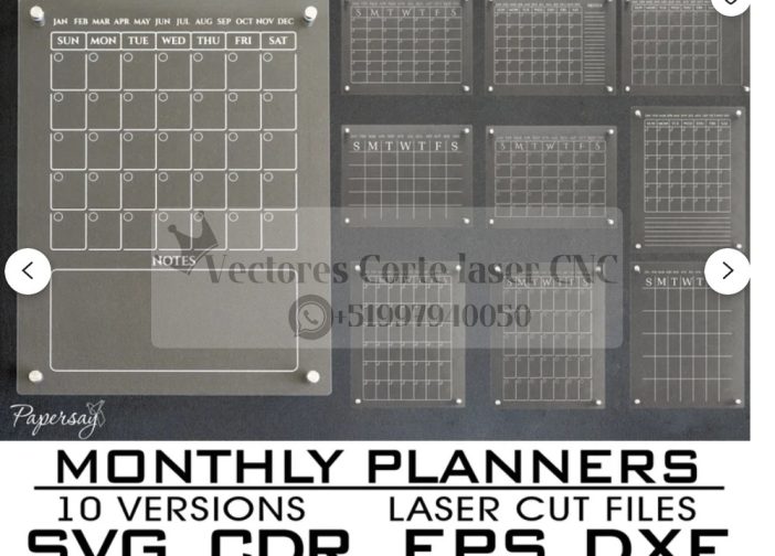 Planificadores mensuales 10 versiones
