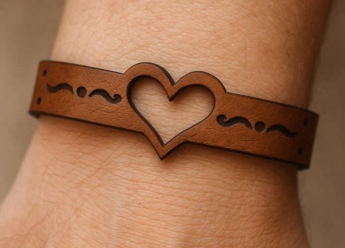 Plantilla de pulseras de cuero