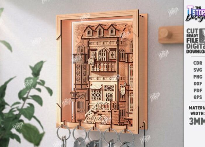 Porta llaves de callejón europeo