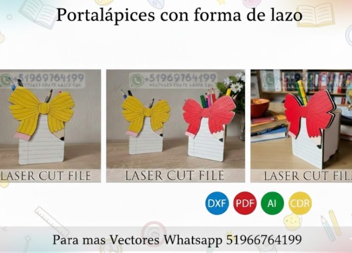 Portalápices con forma de lazo