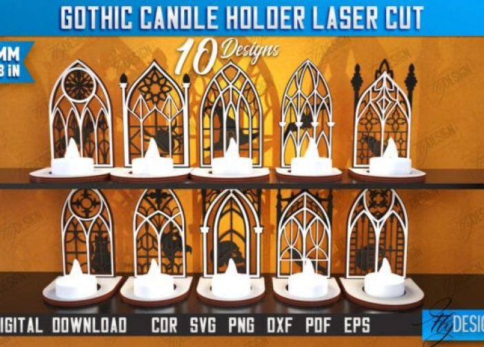 Portavela Candelabros góticos