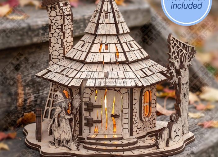 Portavelas 3D de casa embrujada para velas pequeñas Para mas Vectores Whatsapp 51969764199