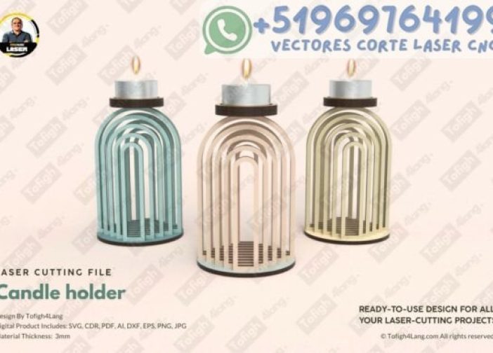 Portavelas de té con arco moderno