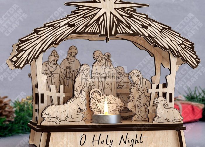 Portavelas natividad escena belen pesebre 1 Para mas Vectores Whatsapp 51969764199