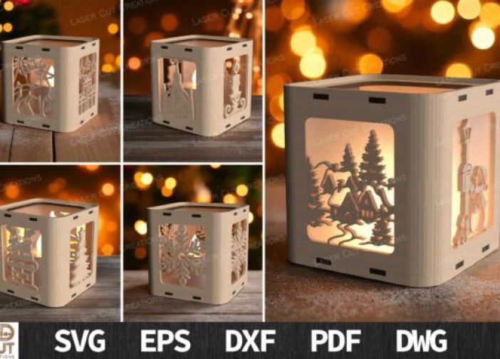 Portavelas navideño