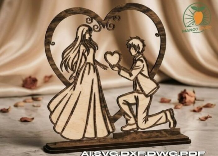 Propuesta de matrimonio 3D estilo anime