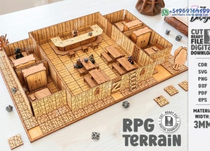 RPG Láser de terreno y construcción en miniatura