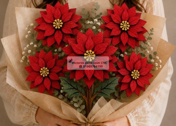 Ramo de flores de pascua navideña