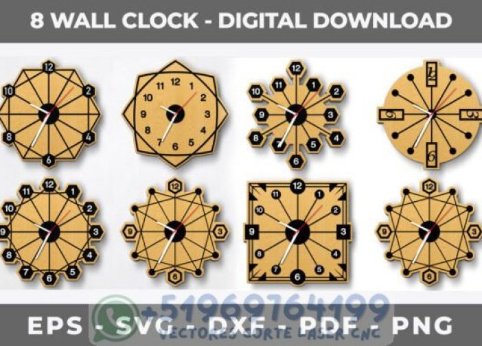 Reloj de pared moderno con diseño