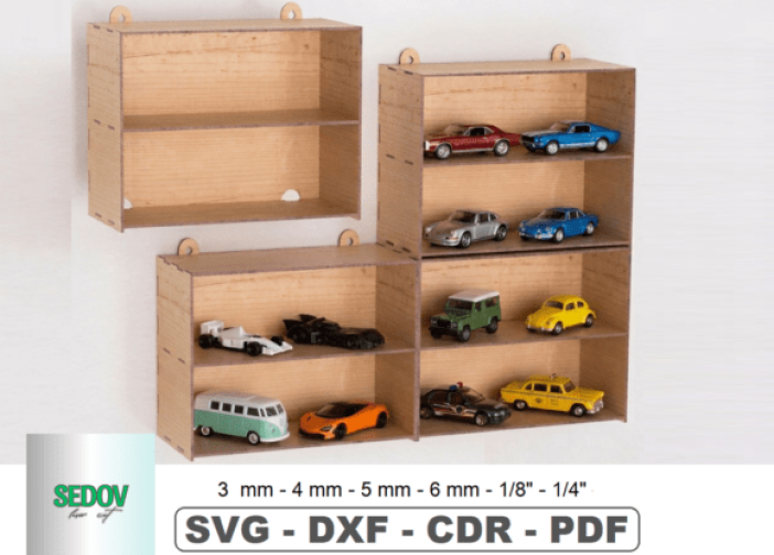 Repisa organizadora de pared para autos carros de juguete