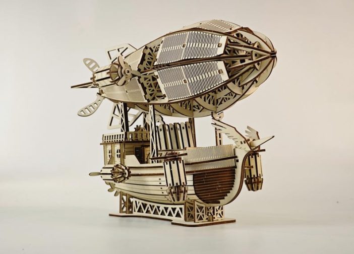 Rompecabezas 3d de dirigible zeppelin steampunk