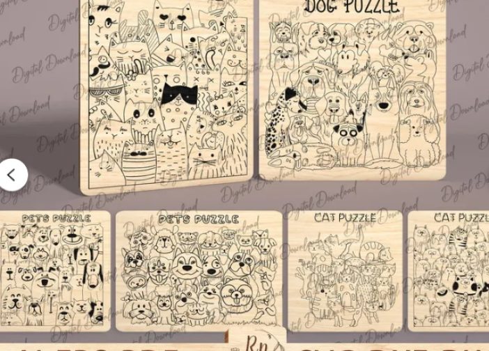 Rompecabezas 3d para niños de gatos y perros