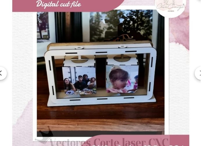 Rotación de fotos plantilla de marco de fotos