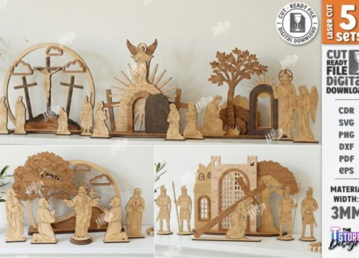 Set de escena de resurrección de Pascua