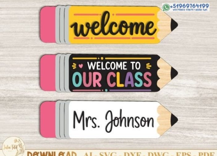 Signo de lápiz de profesor personalizado SVG