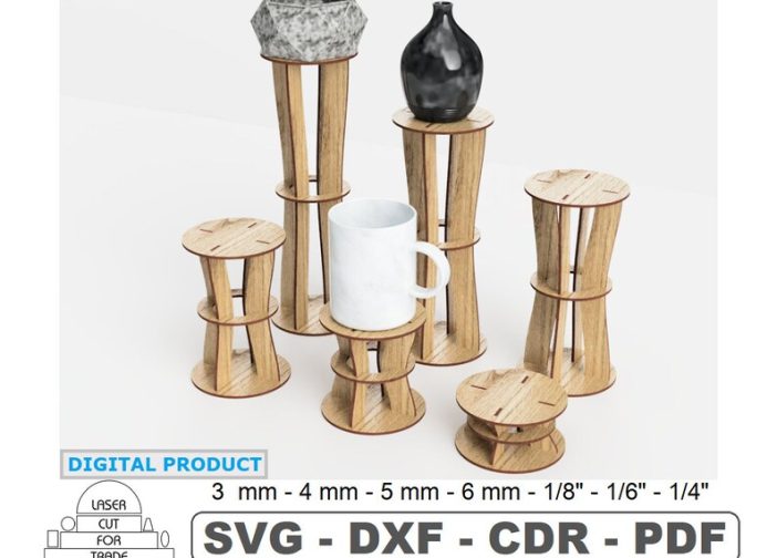 Soporte columna de un solo nivel 6 tamaños