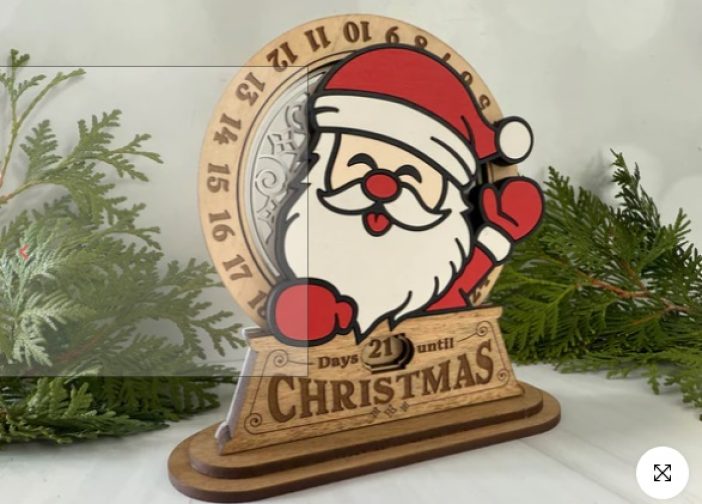 Soporte para calendario de adviento con cuenta atras para papa noel2