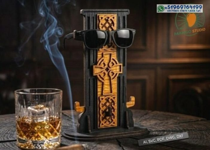 Soporte para gafas doble 3D Cruz Celta
