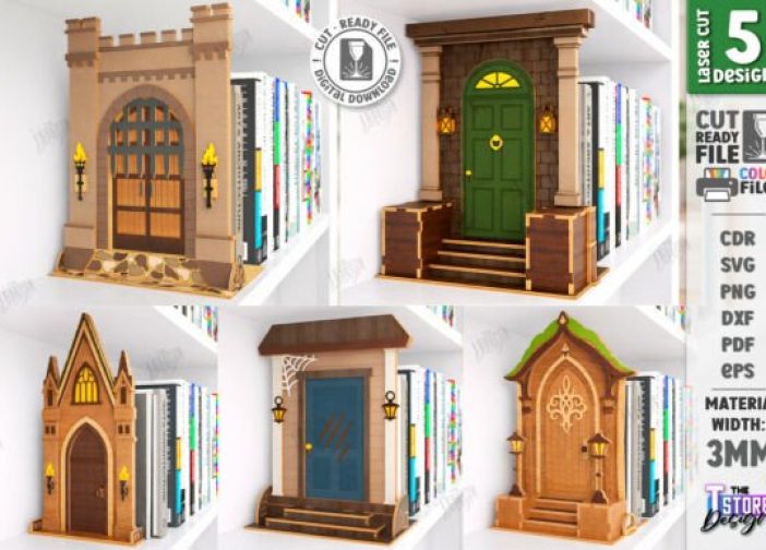 Sujetalibros decorativos para puerta