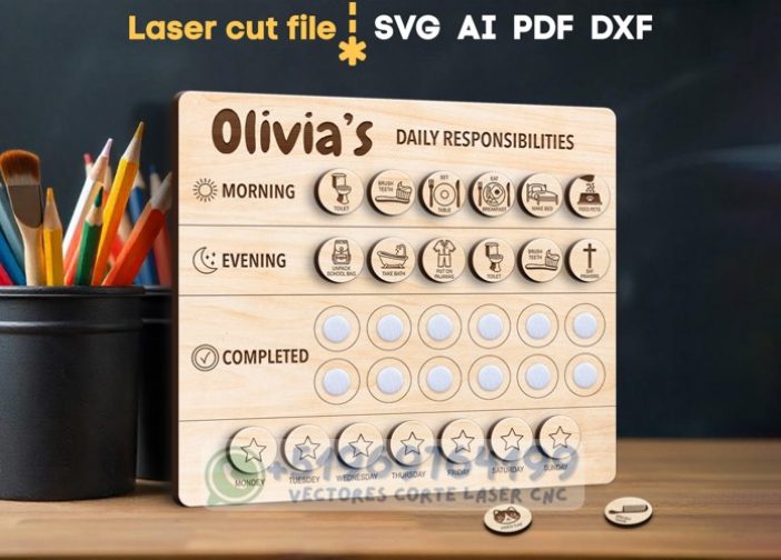 Tabla de tareas para niños