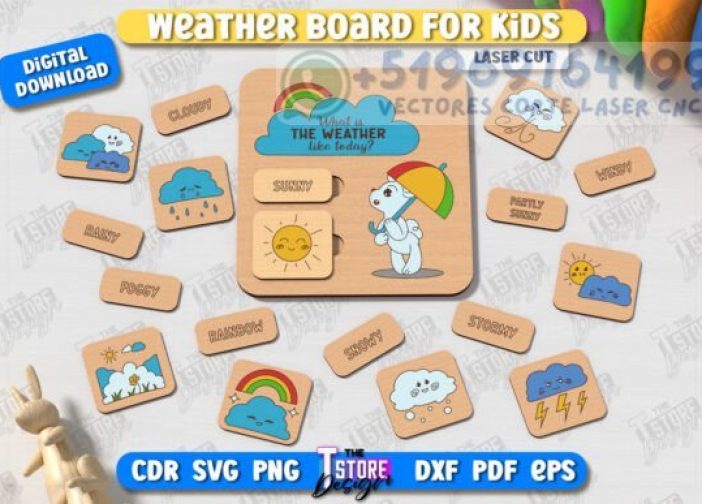 Tablero meteorológico para niños