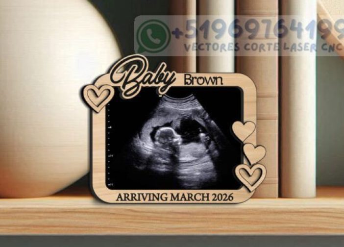 Ultrasonografía con marco para bebé