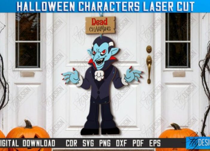 Vampiro decoracion halloween para pared puerta